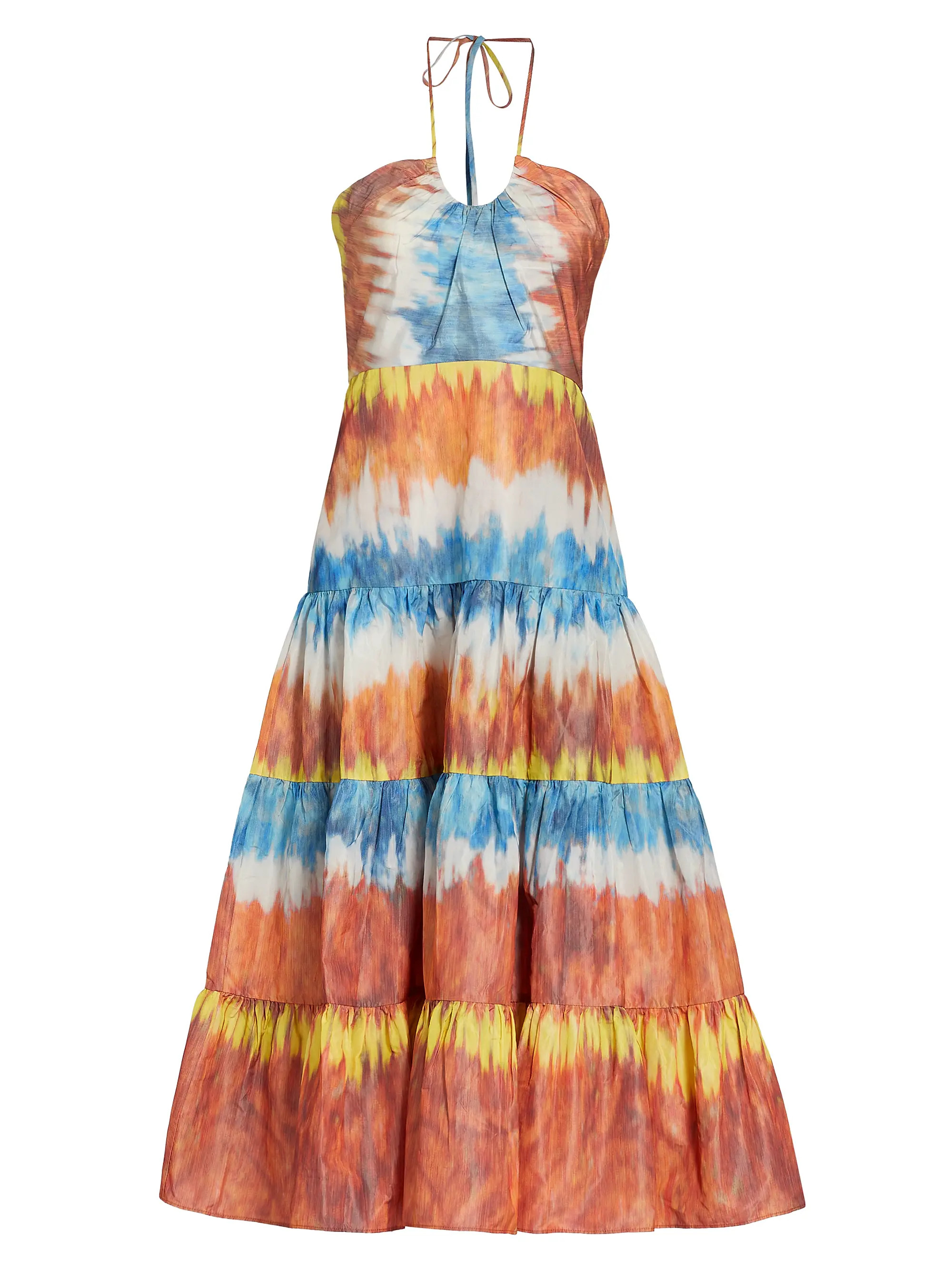 Roberta Tie-Dye Tiered Midi-Dress | Saks Fifth Avenue