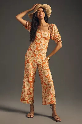 If By Sea Puff-Sleeve Jumpsuit | Anthropologie (US)