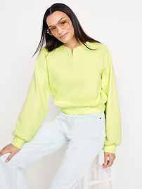 SoComfy Oversized Button-Front Sweatshirt | Old Navy (US)