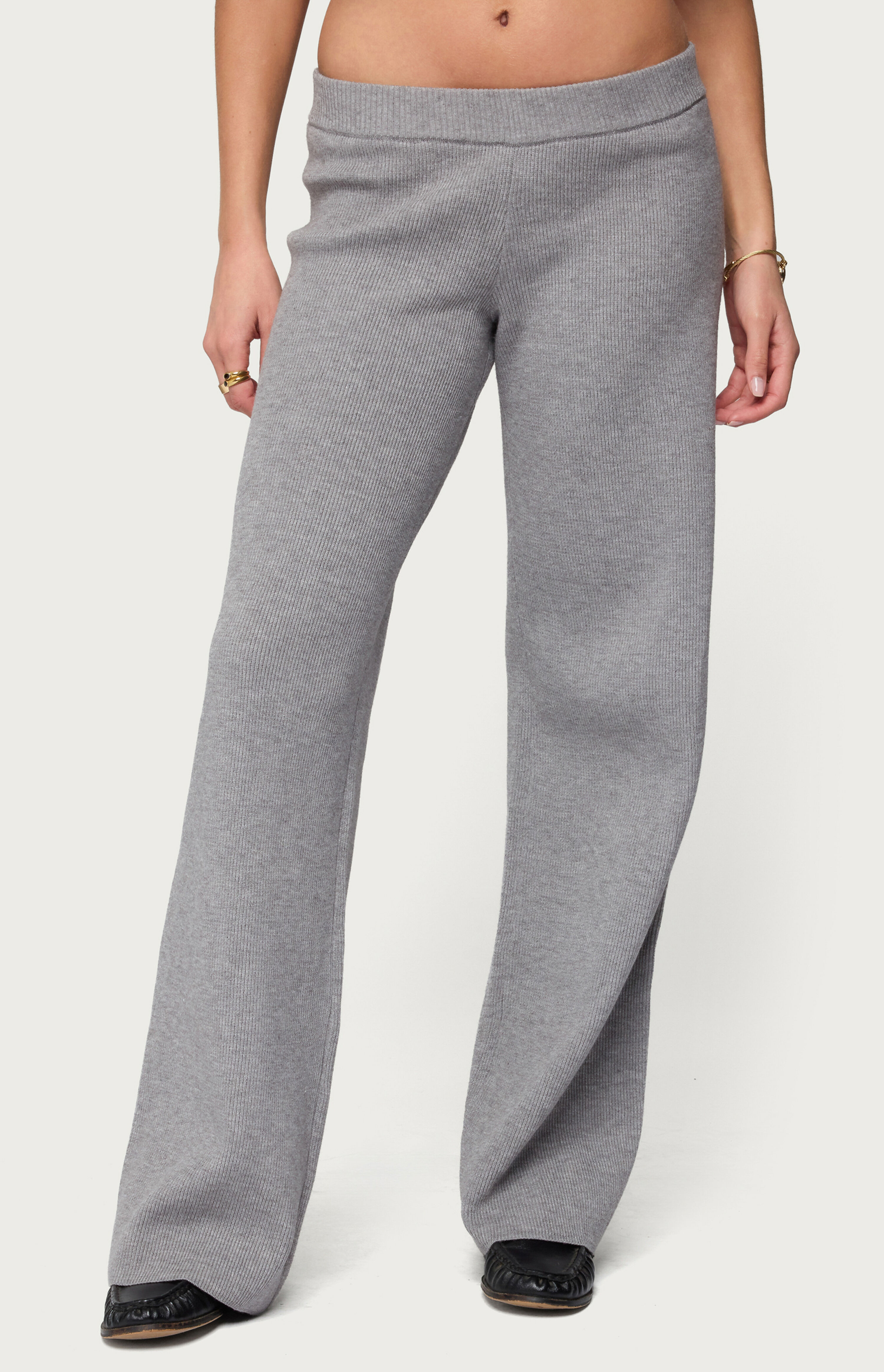 Edikted Lorie Wide Leg Knit Pants | PacSun