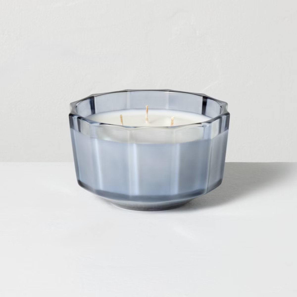 3 Wick Medium Colored Glass Faceted Jar Candle 12oz - Hearth & Hand™ with Magnolia | Target