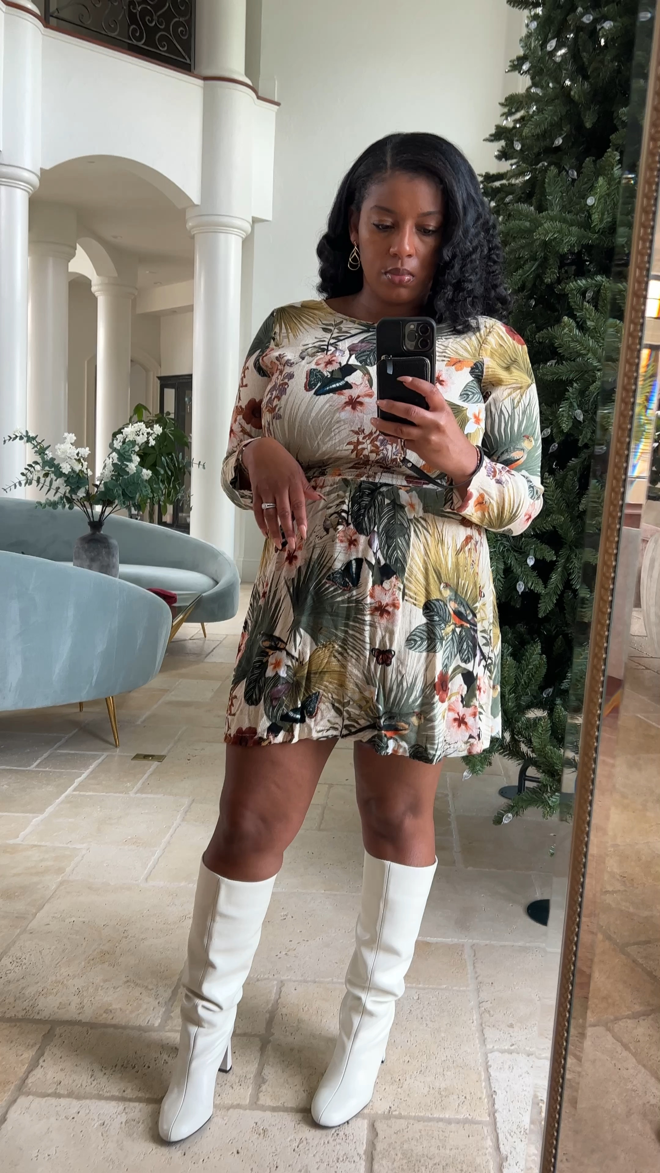 Pairing a dress with boots in the perfect way to achieve a simple Fall look. 

#LTKunder50 #LTKstyletip