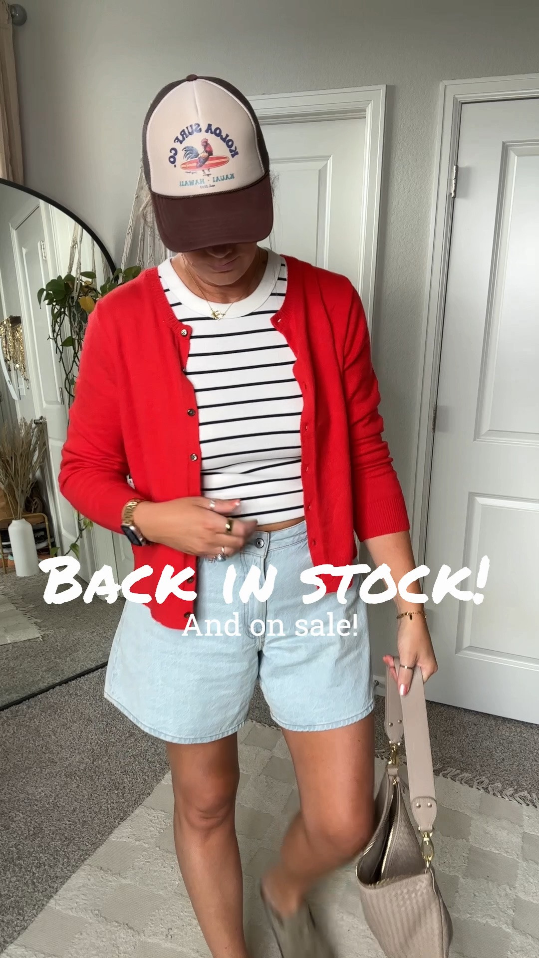 Large cardigan, large tank (both 50% off and come in lengths/colors!) 30 curve love shorts, 11 shoes, bag color: taupe
(US & 🇨🇦 links saved!)

#LTKTall #LTKOver40 #LTKSaleAlert