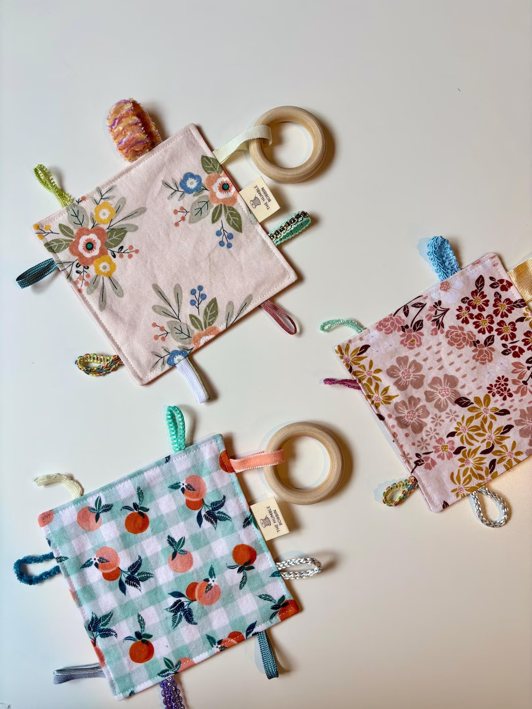 Crinkle Paper Baby Teether Toy With Ribbons | Sensory Toy | Teether Ring - Etsy | Etsy (US)