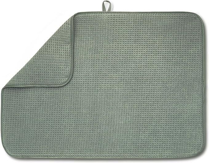 XXL Dish Mat 24" x 17" (LARGEST MAT) Microfiber Dish Drying Mat, Super absorbent by Bellemain (Gr... | Amazon (US)
