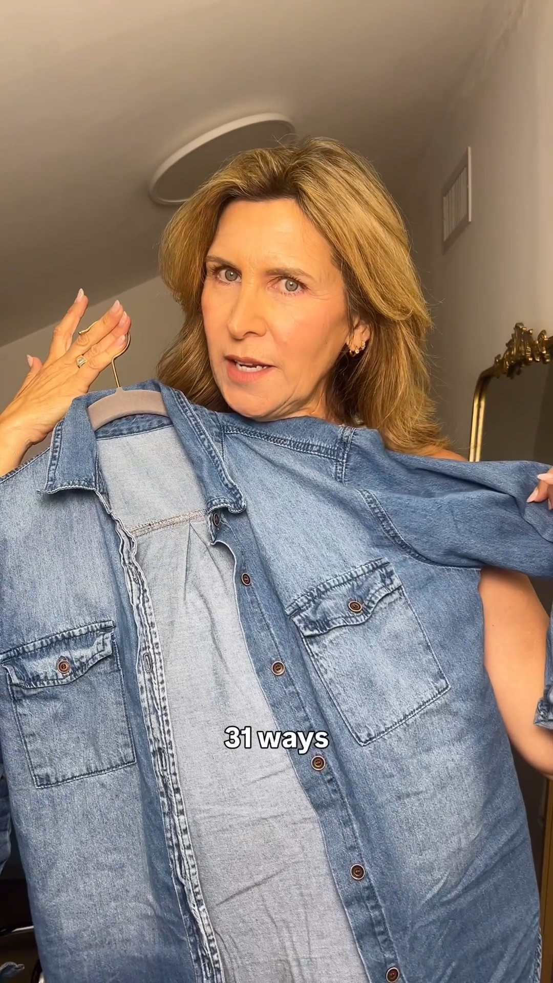 Day 2 of styling a denim shirt 31 ways

#LTKOver40 #LTKWorkwear #LTKgrwm