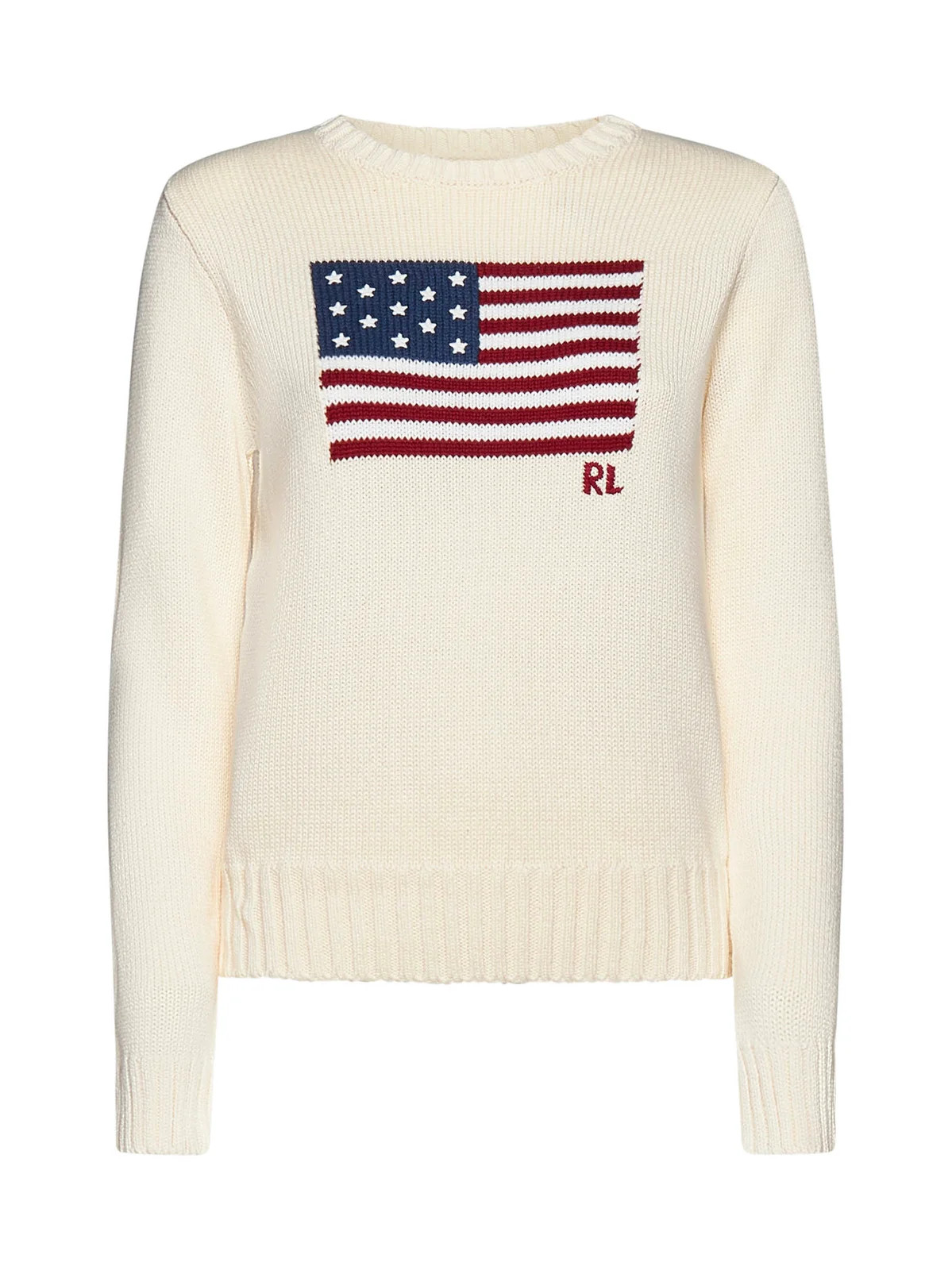 Polo Ralph Lauren Flag Intarsia Crewneck Jumper | Cettire Global