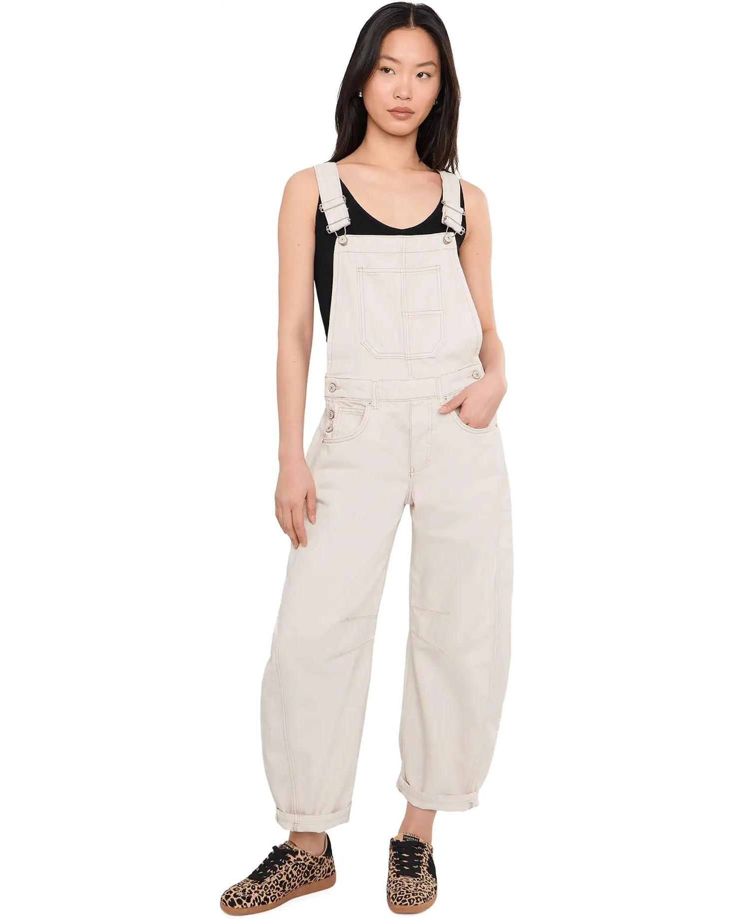 Women's Free People We The Free Good Luck Barrel Overalls | Zappos.com