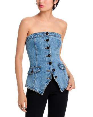 Denim Bustier - 100% Exclusive | Bloomingdale's (US)