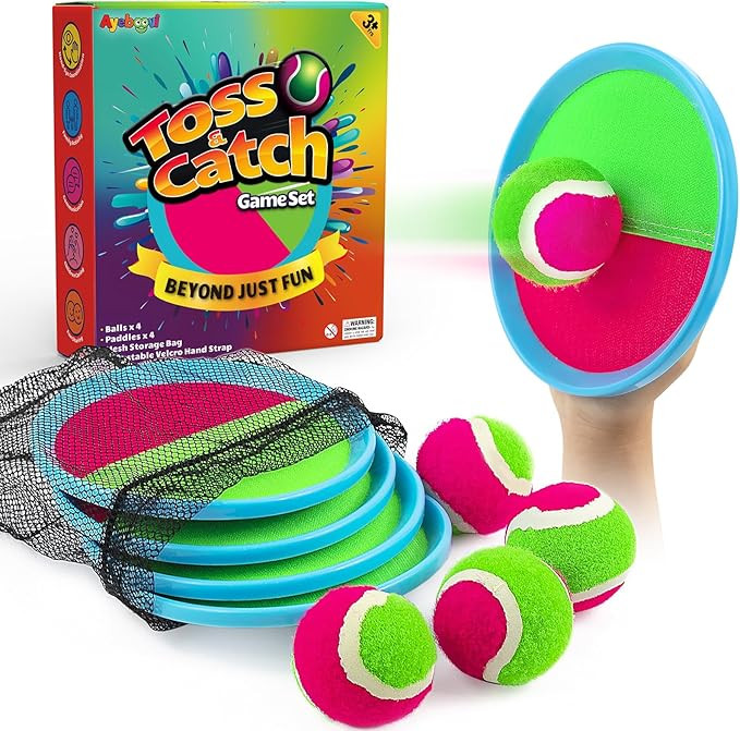 Ayeboovi Toss and Catch Ball Set Boys Toys Outdoor Toys Yard Games Outside Games Beach Toys for K... | Amazon (US)
