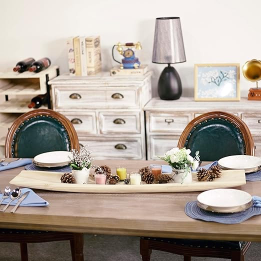 Athaliah Wooden Dough Bowls, 39.5Inch Hand Carved Rustic Large Wood Dough Bowls for Decor, Long W... | Amazon (US)