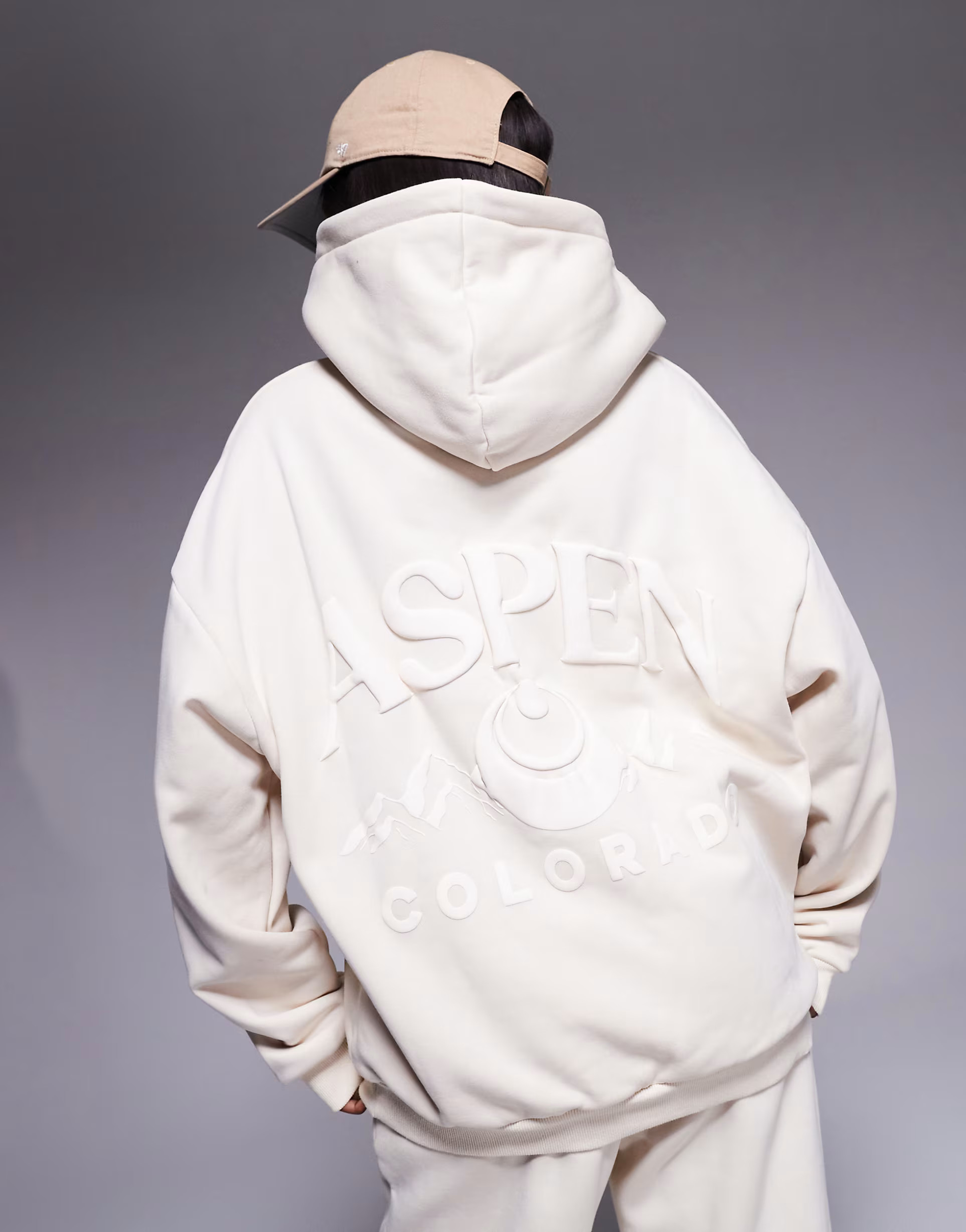 South Beach Oversized hoodie in cream | ASOS (Global)