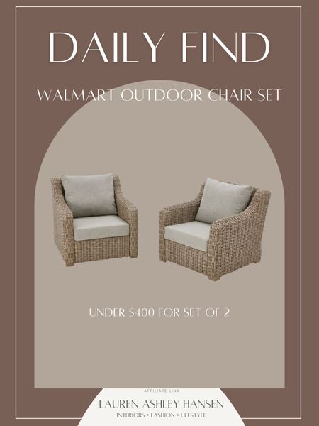 This set of two outdoor chairs reminds me so much of our Abaco collection of outdoor furniture from Crate & Barrel. This set of two chairs is under $400, and would be perfect on a front porch or back patio in a grouping! 

#LTKhome #LTKSeasonal #LTKstyletip