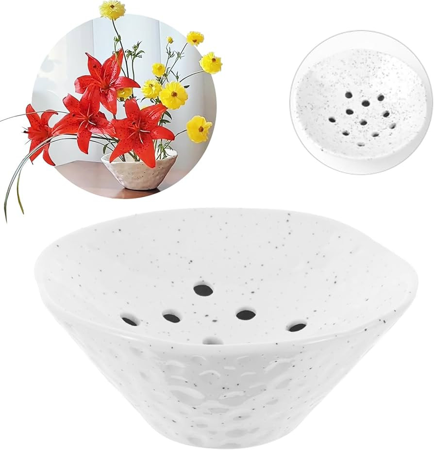 Elifinds Flower Frogs Ceramic Vase Bowl Japanese Floral Arrangement Stem Holder Ikebana Pin Shape... | Amazon (US)