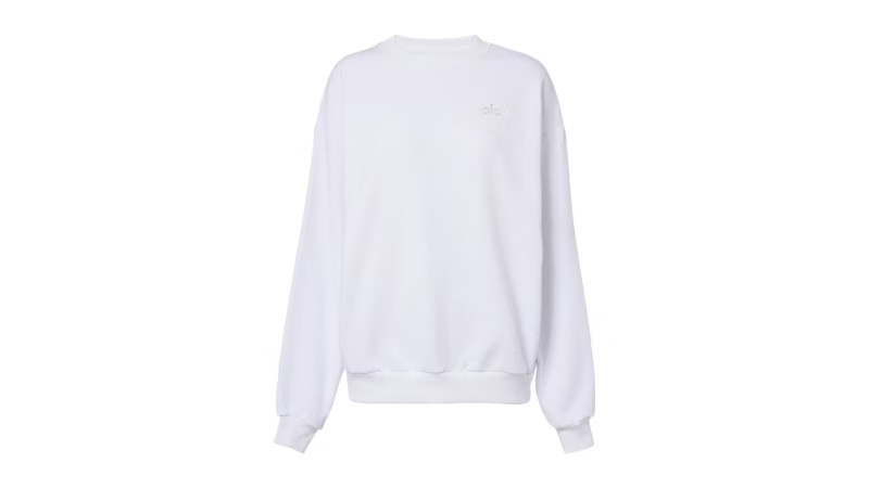 Women's Alo Yoga Accolade CottonBlend Sweatshirt in White | StockX