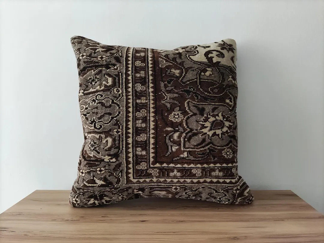 Decorative Pillow Cover 20x20, Handwoven Pillow for Couch, Farmhouse Pillow, Home Decor, Ethnic P... | Etsy (US)