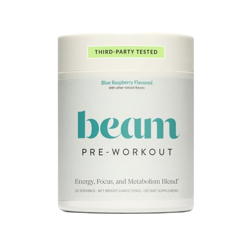 Beam Pre Workout Powder for Energy, Focus & Endurance – Natural Caffeine from PurCaf, Cognizin, Electrolytes, L-Citrulline, Beta-Alanine, L-Theanine – No Crash, Jitter-Free, 20 Servings | Amazon (US)