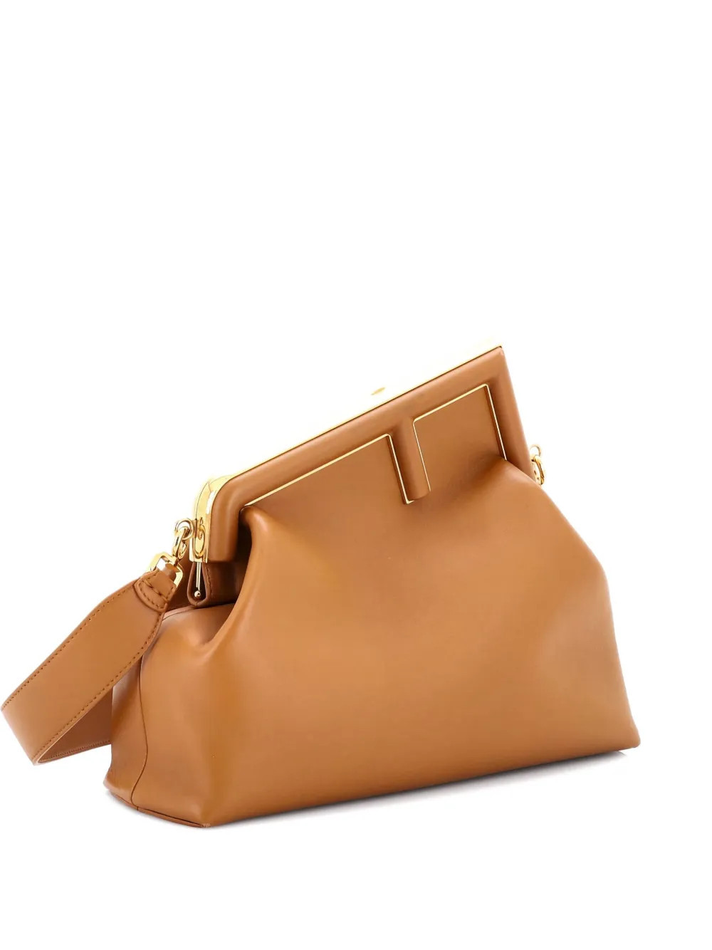Fendi Pre-Owned First Bag Leather Medium clutch bag - Brown | Farfetch Global