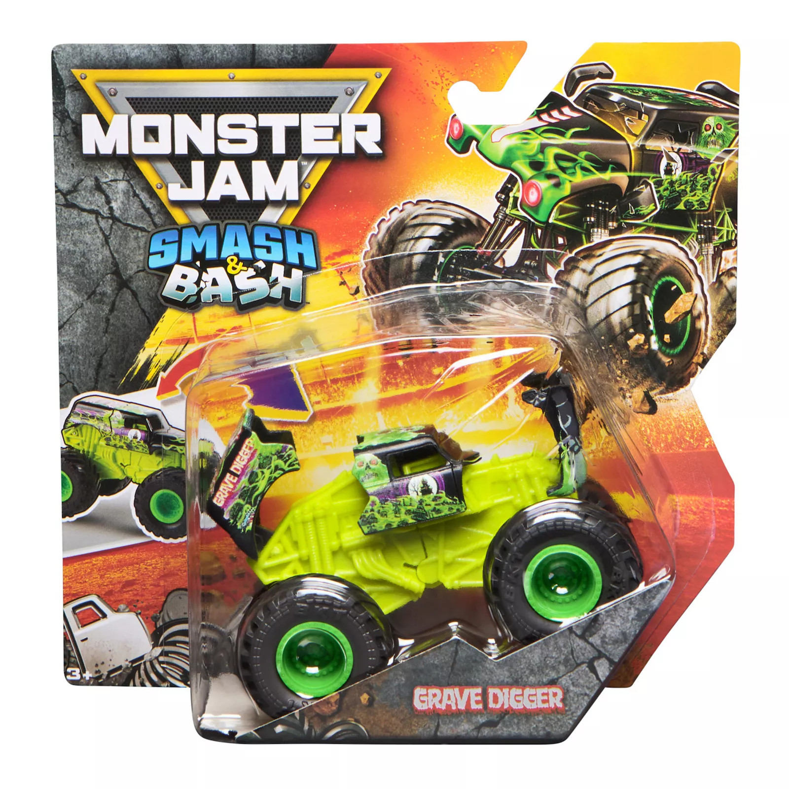 Monster Jam Smash & Bash Grave Digger Die-Cast Monster Truck, Graver | Kohl's