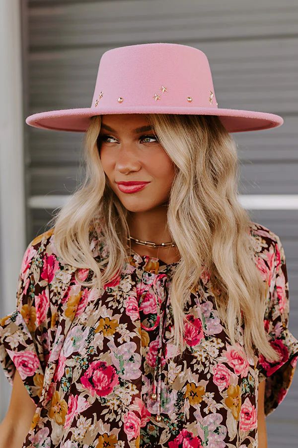 Enchanted To Meet You Felt Fedora In Pink | Impressions Online Boutique