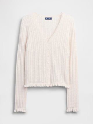 100% Cotton Pointelle Cardigan | Gap (US)