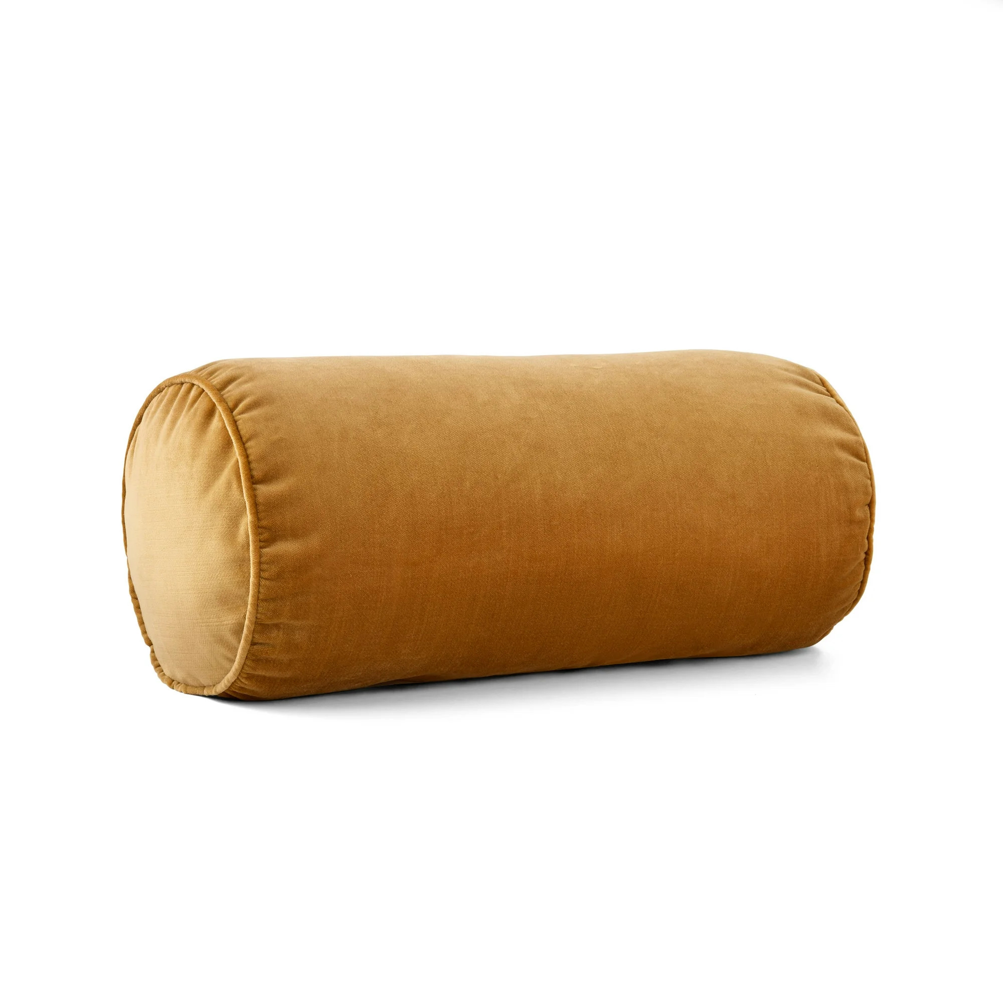 Mainstays 8" x 18" Brown Velvet Bolster Polyester Decorative Pillow | Walmart (US)