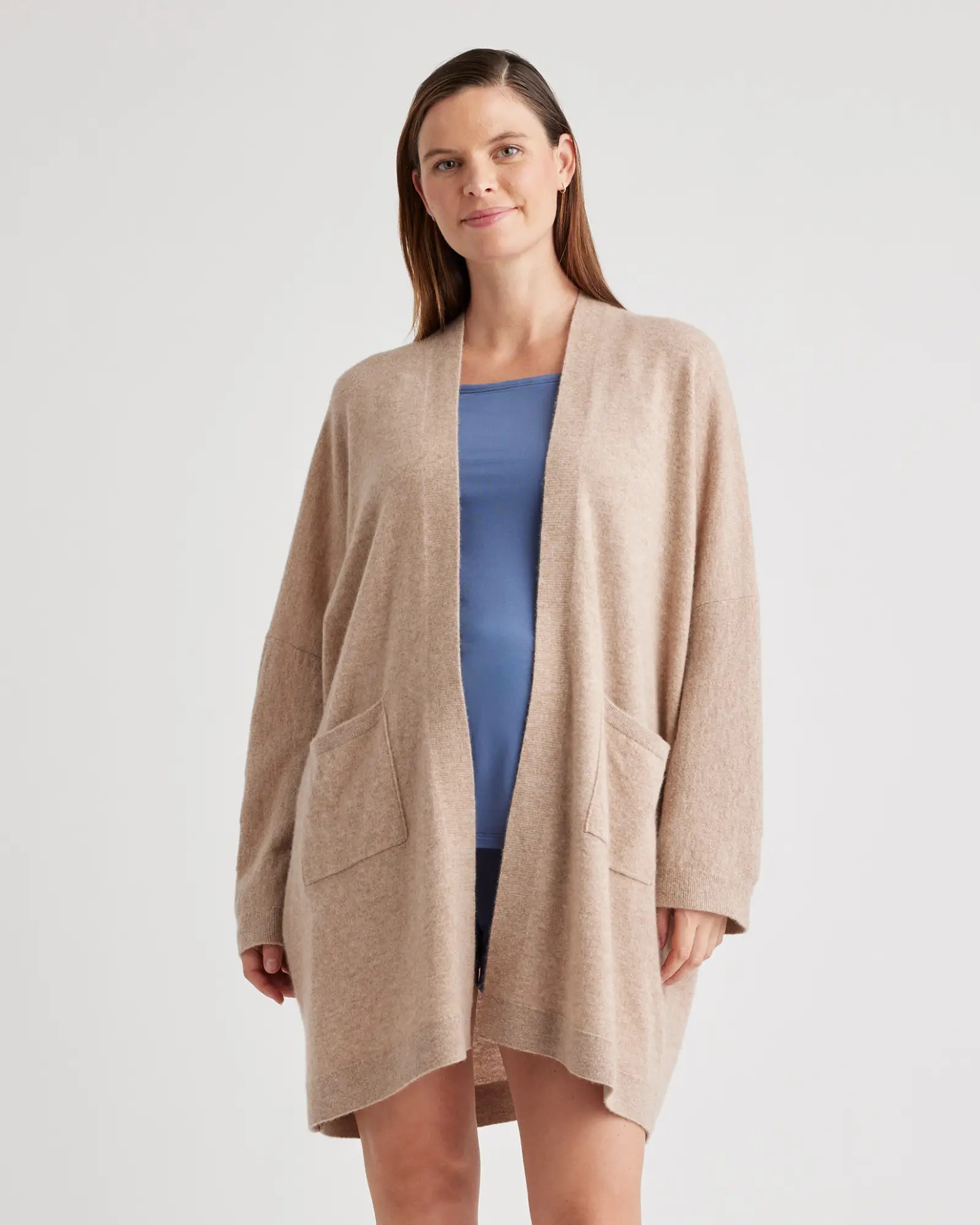 Mongolian Cashmere Maternity & Nursing Cocoon Cardigan | Quince