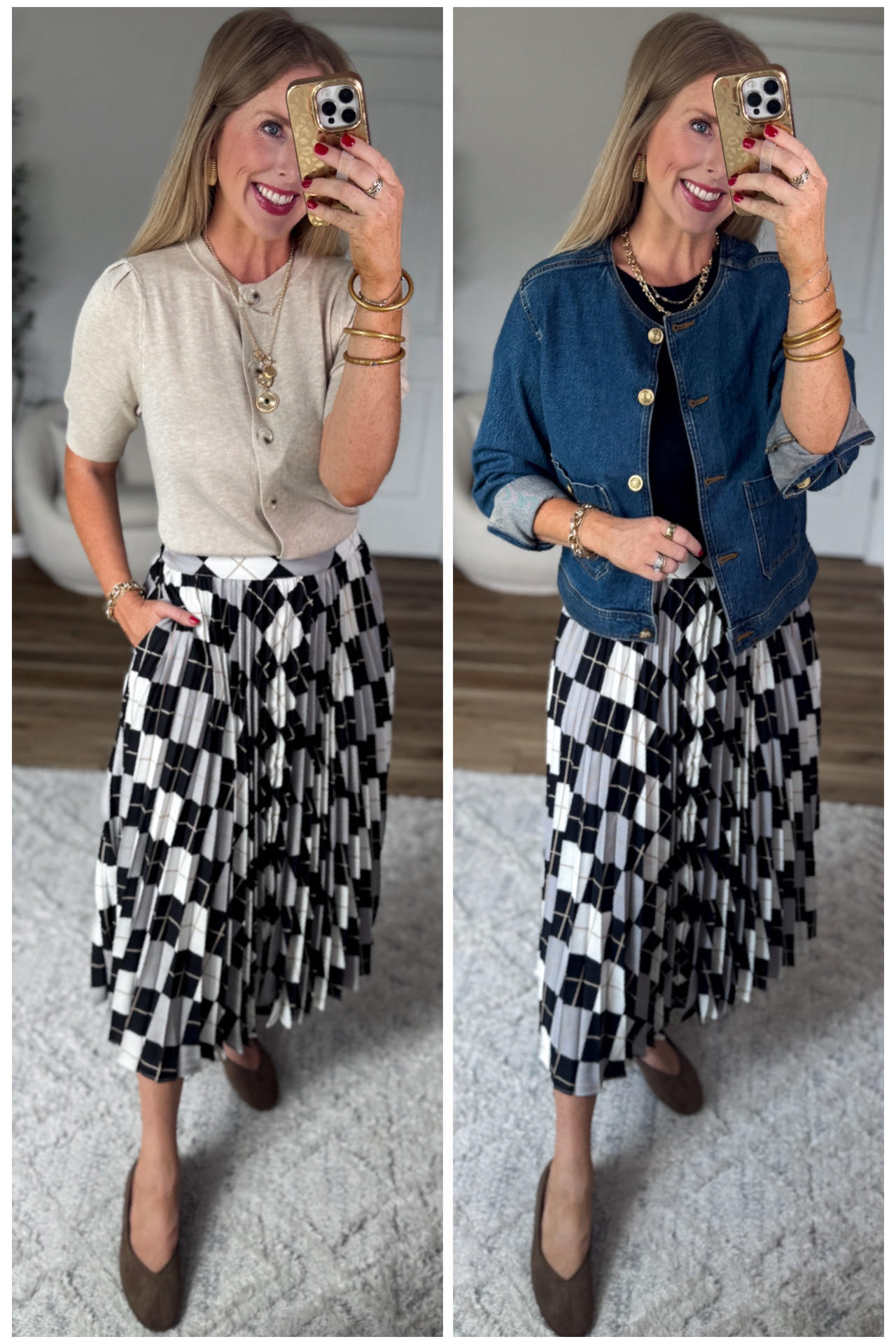 2 ways to style this argyle maxi skirt from Walmart!

#LTKootd