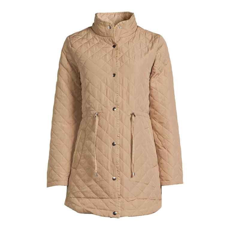 Jason Maxwell Women’s Midweight Pongee Quilted Jacket, Sizes S-XL | Walmart (US)
