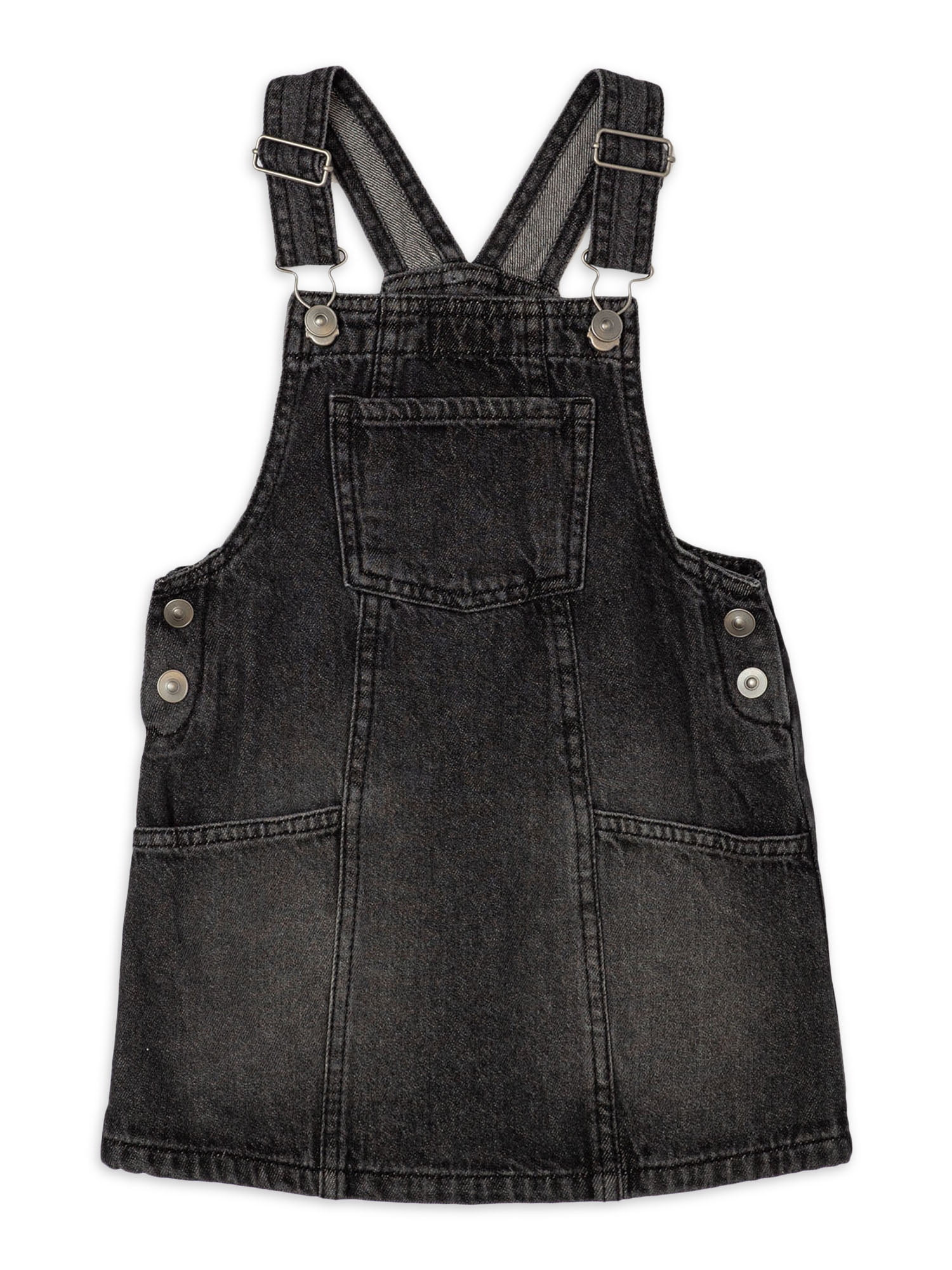 Wonder Nation Toddler Girls Denim Jumper, Sizes 2 Toddler-18 Months | Walmart (US)