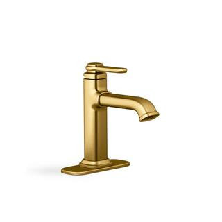 ExclusiveKOHLERNumista Single-Handle Single Hole Bathroom Faucet in Vibrant Brushed Moderne Brass... | The Home Depot