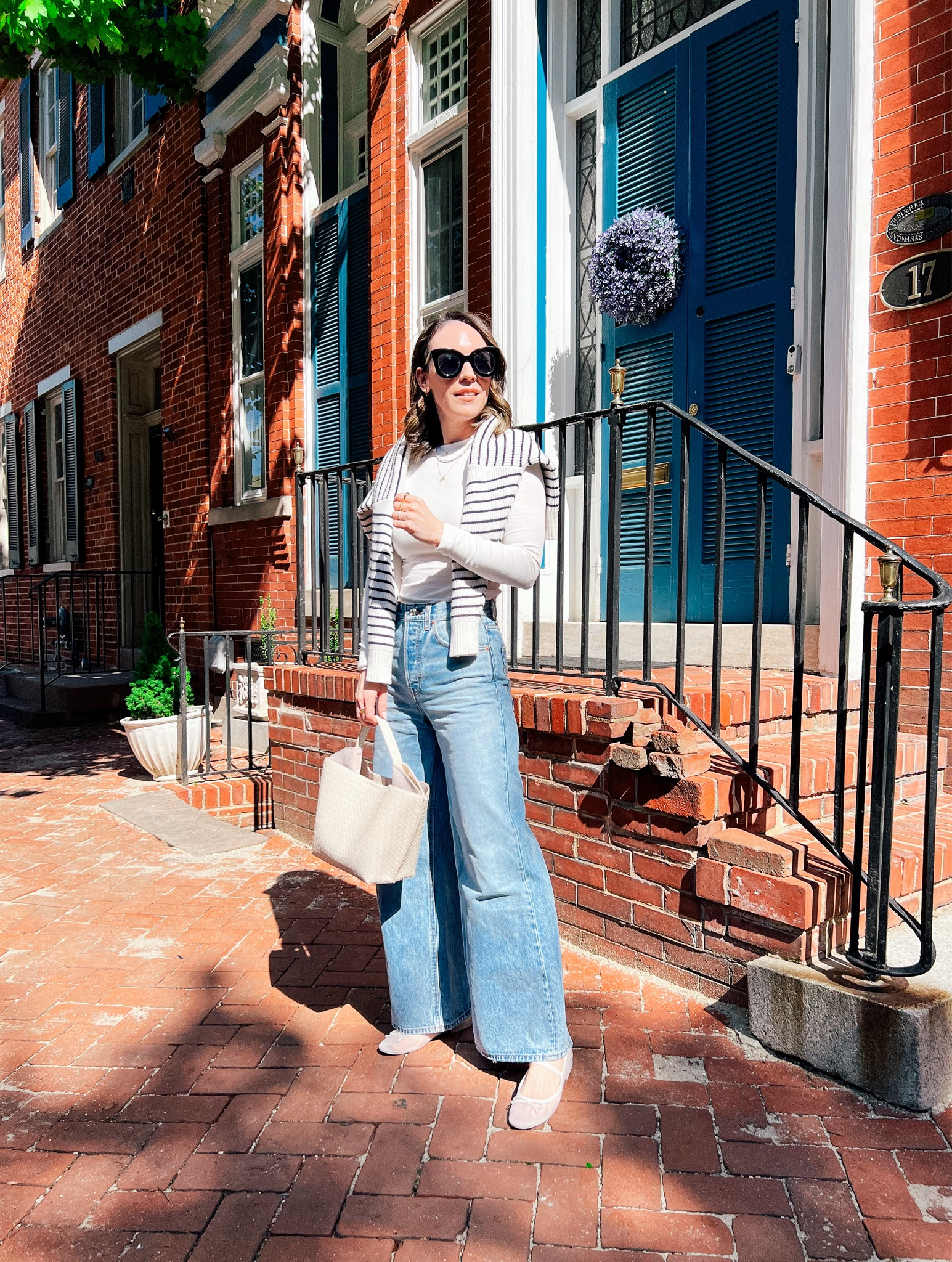 Jeans, wide leg jeans, striped sweater, classic spring outfit 

#LTKover40 #LTKSeasonal #LTKstyletip