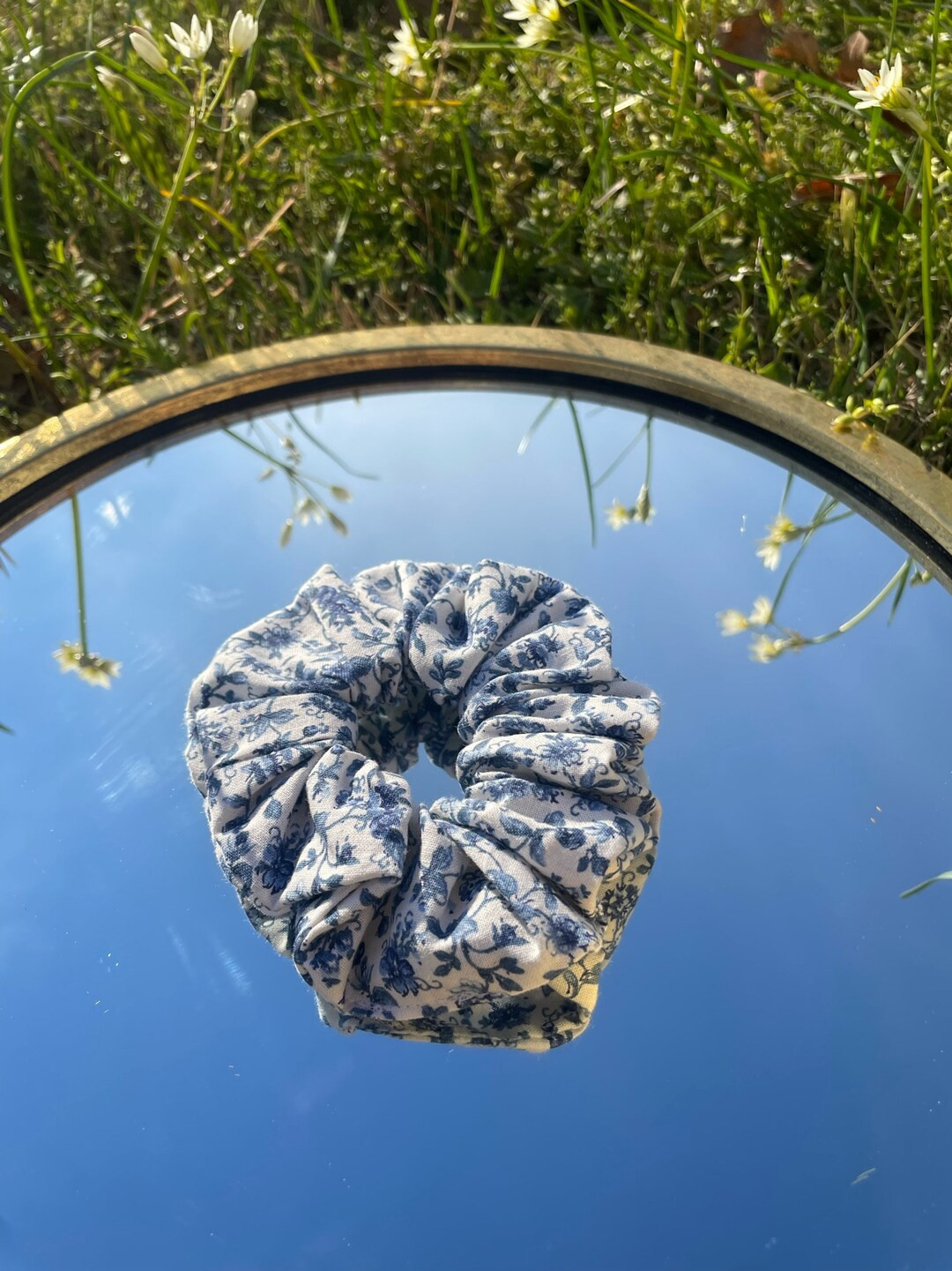 Blue Floral Scrunchie | Etsy (US)