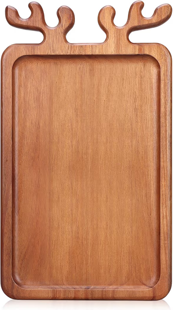 Decor Christmas Appetizer Platter for Xmas Charcuterie Board Wood Tray Kitchen Xmas Decoration Wo... | Amazon (US)