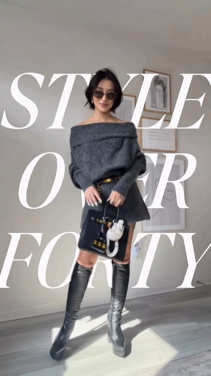 Style Over 40 🤍✨

Continuing my Fall/Winter-inspired looks! 🍂 One outfit I never get tired of every year — a cute, cozy sweater dress! It’s the perfect mix of comfy and chic, especially when it’s off-the-shoulder 💋 I love how that neckline flatters every body shape and height — showing just the right amount of skin while keeping things soft and warm 🧣💫

The one I’m wearing is an older Stella McCartney piece, but I’ve linked some gorgeous options (different lengths + price points) if you’re looking to recreate or make this look your own! 💕

#StyleOver40 #FallFashion 🍁 #WinterStyle #SweaterDress #ChicAndCozy #OOTD #Over40Style #EffortlessChic #FallOutfitInspo #TimelessStyle ✨

#LTKOver40 #LTKStyleTip #LTKSeasonal