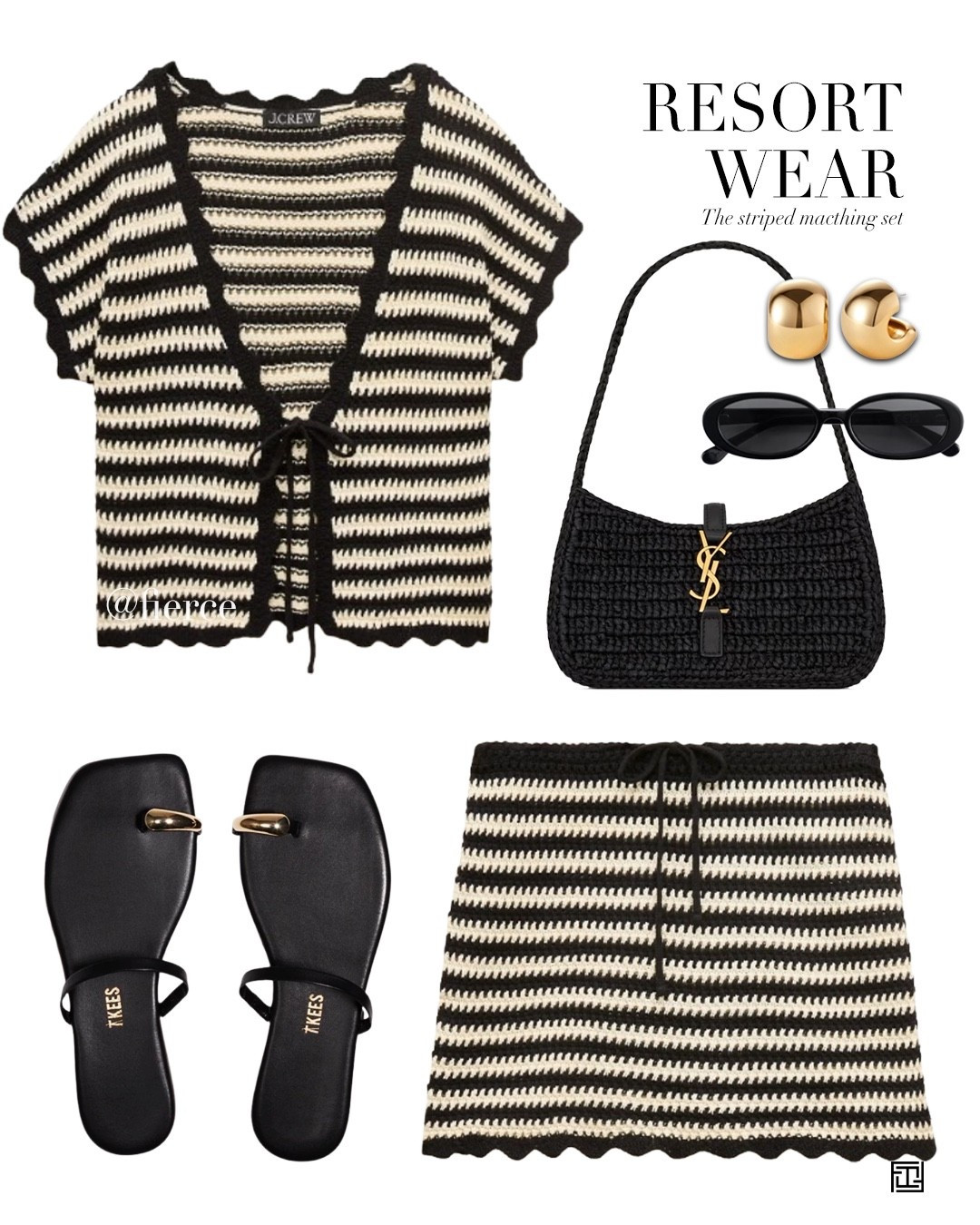 Striped crochet matching set co-ord set resort wear holiday beach gold toe sandals Ysl raffia bag

#LTKuk #LTKsummer #LTKtravel