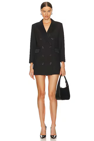 Equipment Jasper Blazer Dress in True Black from Revolve.com | Revolve Clothing (Global)