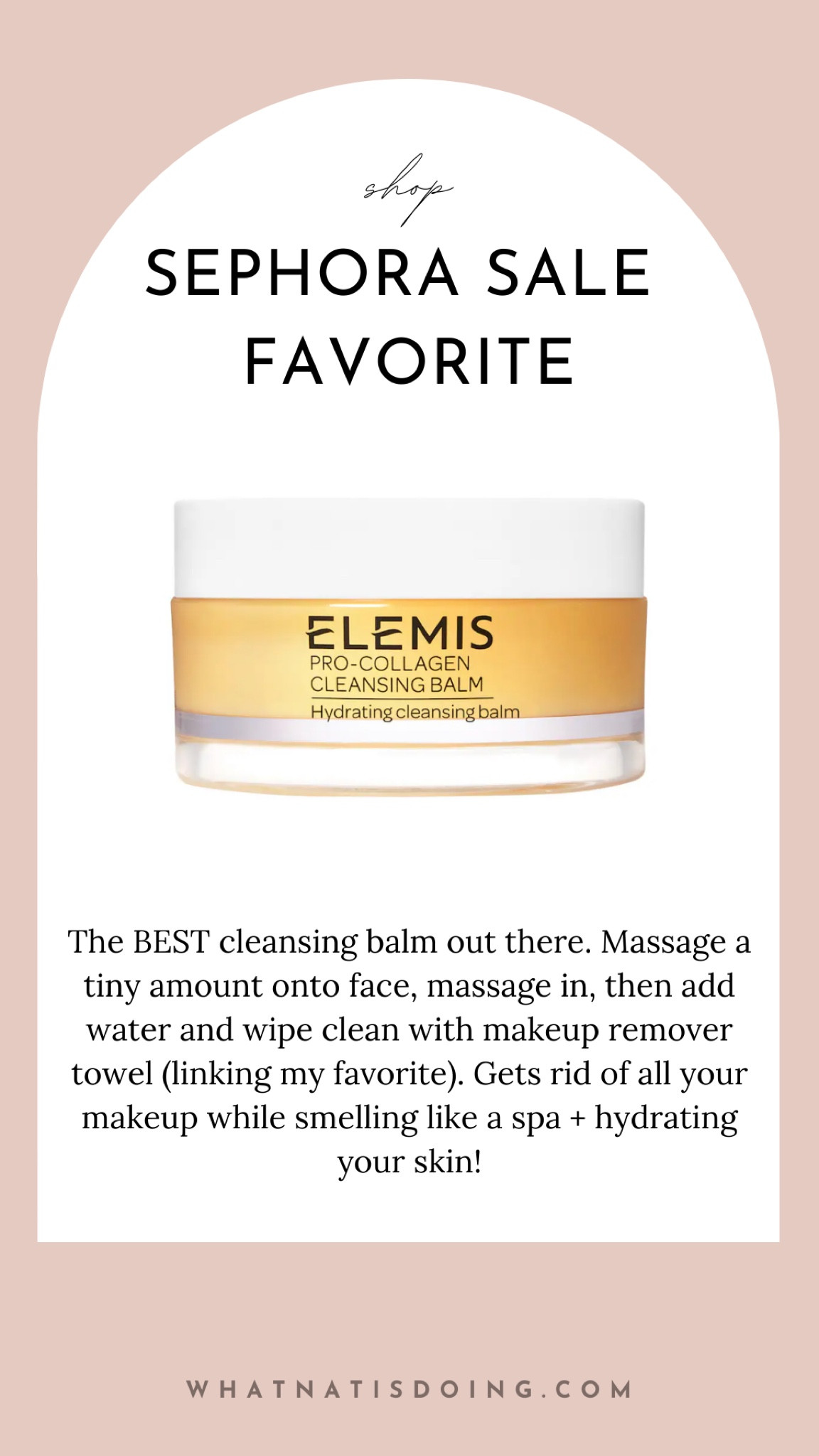 Sephora Sale Pick - Elemis Cleansing Balm. The BEST cleansing balm out there. Massage a tiny amount onto face, massage in, then add water and wipe clean with makeup remover towel (linking my favorite). Gets rid of all your makeup while smelling like a spa + hydrating your skin!

#LTKxSephora #LTKsalealert #LTKbeauty