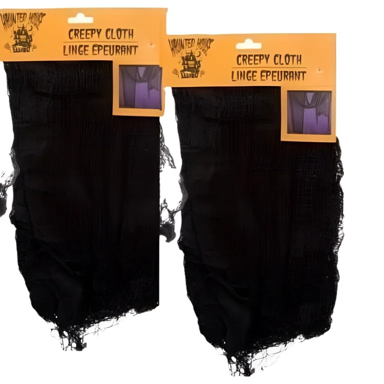Black Creepy Cloth 30" X 72" - Set of 2 - Creepy Spooky Halloween Decorations | Walmart (US)