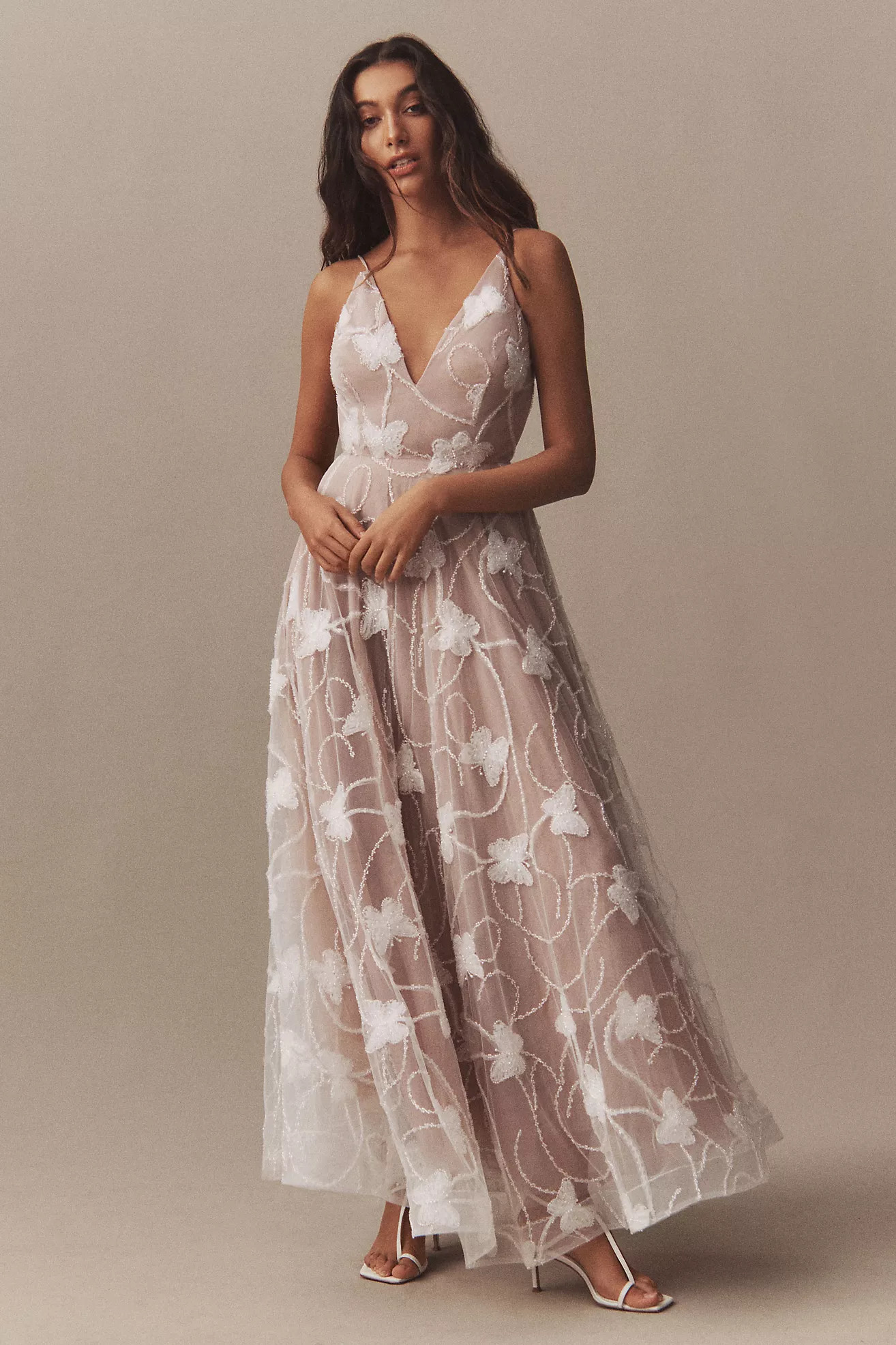 Helsi Josephine Sleeveless V-Neck 3D Maxi Dress | Anthropologie (US)