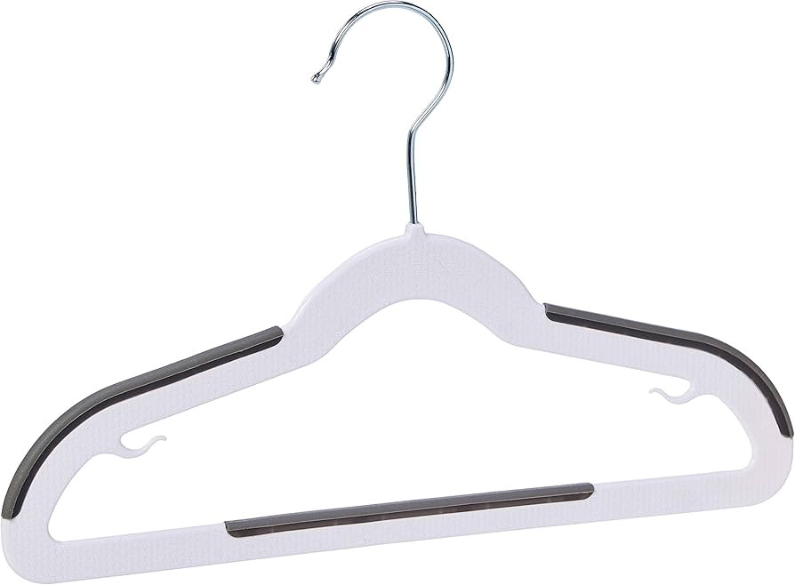 Amazon Basics Plastic Kids Clothes Hangers With Non-Slip Pad, 30-Pack, 12.8" W x 8" H x 0.3" D | Amazon (US)