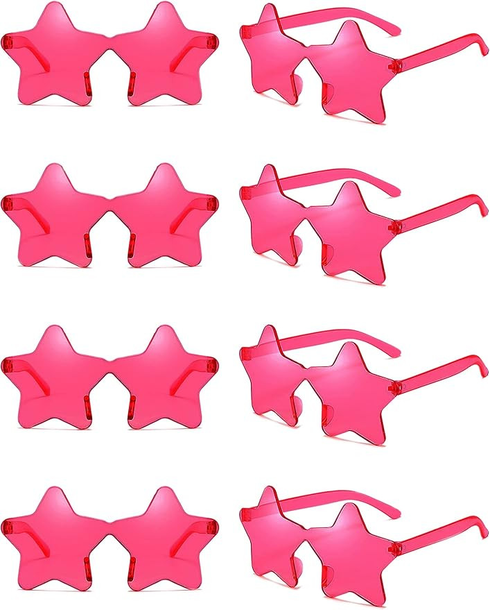 LIULIUBTY Star Shaped Sunglasses, Heart Sunglasses Bachelorette Party Cool Sunglasses, Colorful S... | Amazon (US)