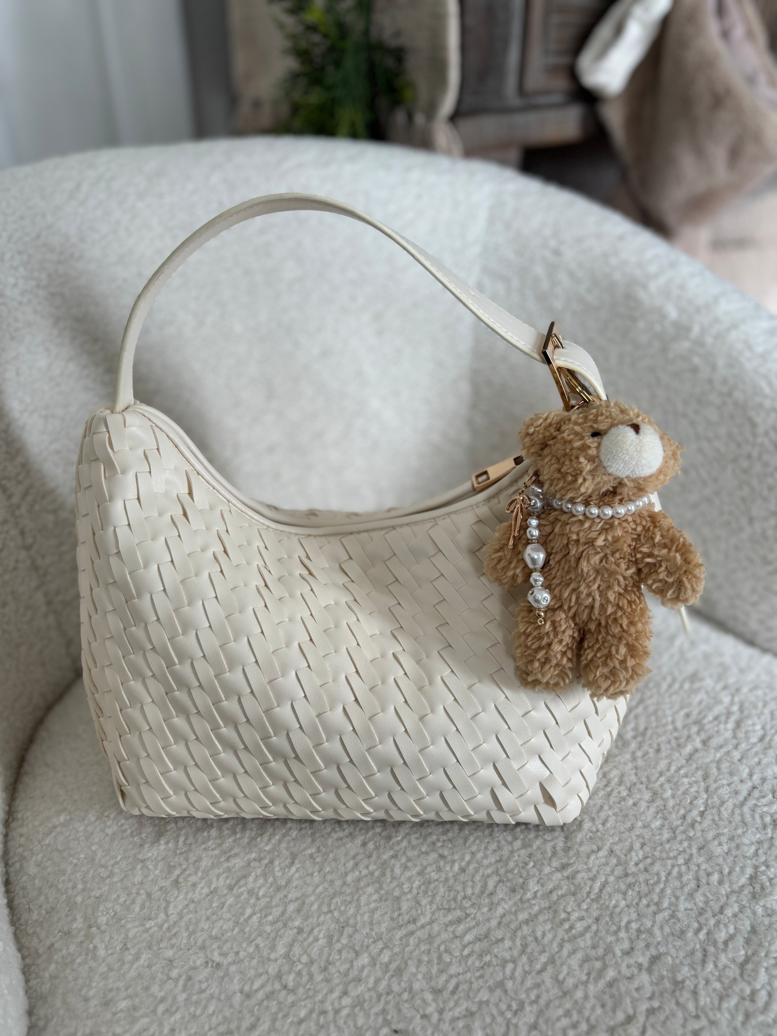 Woven shoulder bag, teddy bear charm for purse, purse charms, teddy bear purse charm

#LTKootd #LTKSeasonal #LTKHoliday