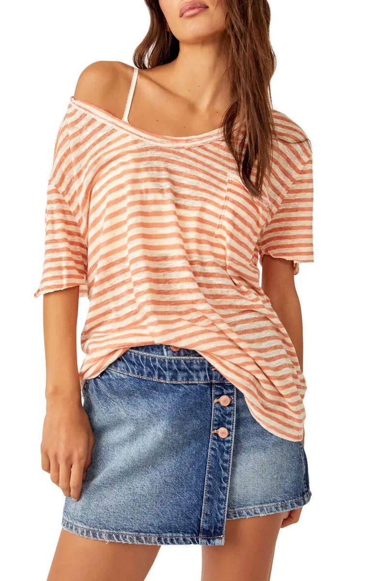 All I Need Stripe Linen & Cotton T-Shirt | Nordstrom