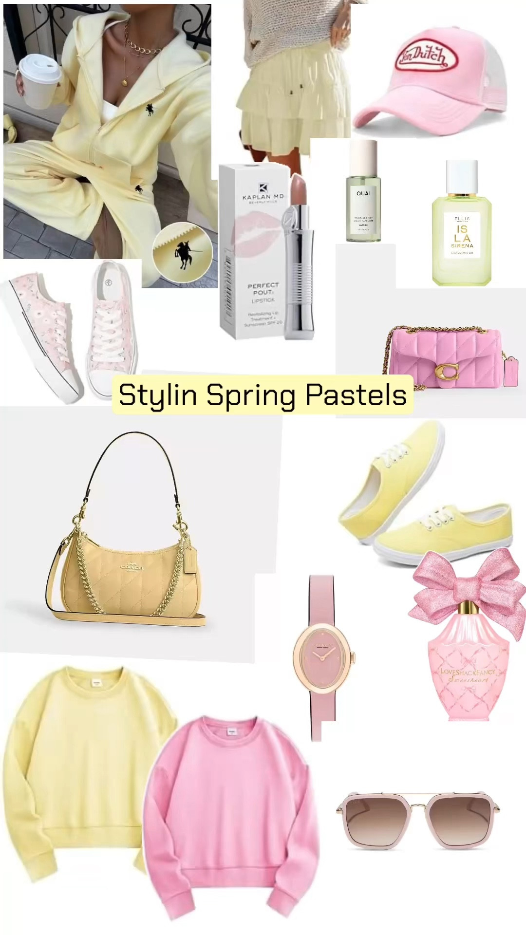 Spring pastels are one of the easiest ways to look put together without overthinking your outfit. Soft yellows, blush pinks, and light neutrals feel fresh, feminine, and expensive-looking — even when the pieces are affordable. I love mixing a pastel sweatshirt with a great bag, cute sneakers, and a soft everyday perfume to finish the look. Easy, polished, everyday spring style.

#springstyle #pasteloutfits #affordablestyle #ltkstyle #springoutfits #feminineoutfits #coachbag #everydaystyle #smartluxury #over40style

#LTKgrwm #LTKActive #LTKSeasonal
