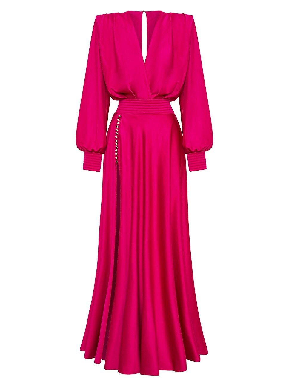 Chrystallia Satin Long-Sleeve Gown | Saks Fifth Avenue