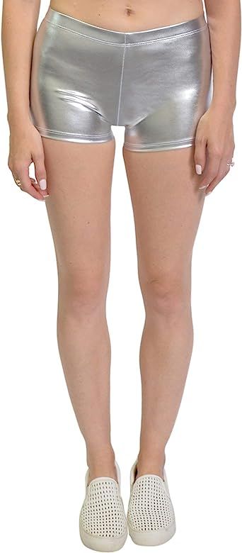 Stretch is Comfort Women's Teamwear Nylon/Spandex Booty Shorts | Amazon (US)
