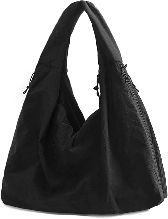 Large Nylon Hobo Bag Women Crescent Shoulder Bag Vintage Tote Bag Casual Shopper Handbag for Wome... | Amazon (US)