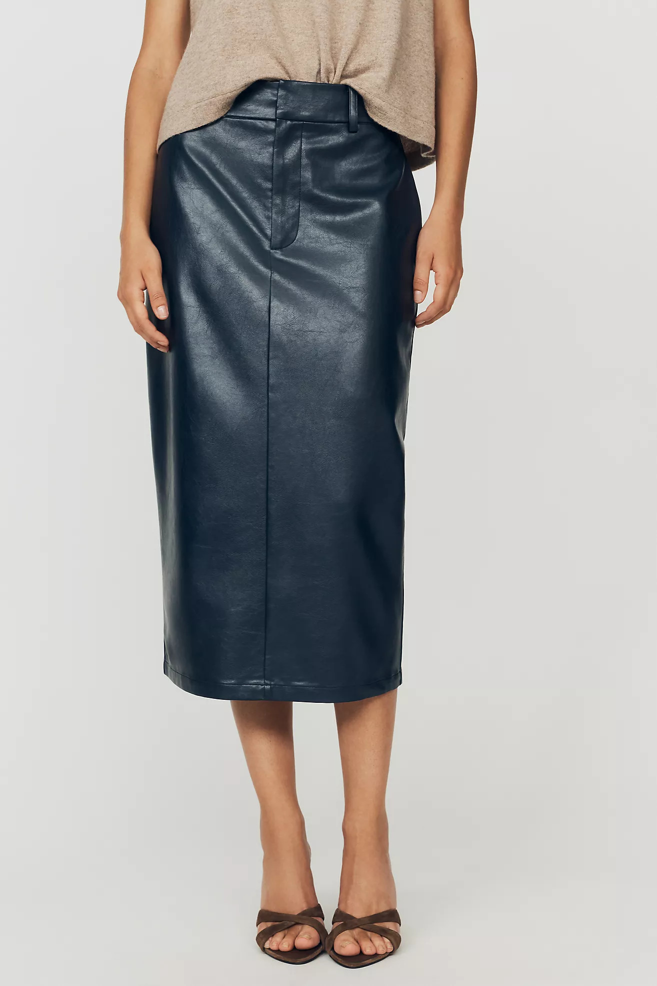 Mare Mare Faux-Leather Midi Pencil Skirt | Anthropologie (US)