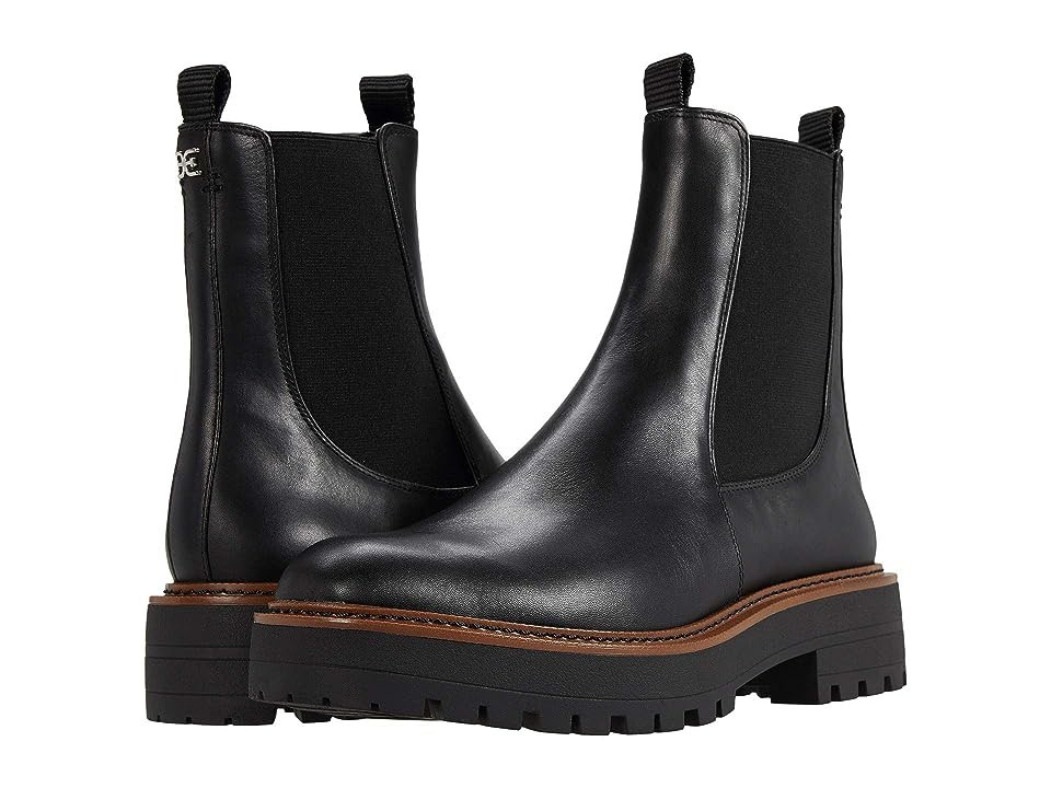 Sam Edelman Laguna Weatherproof Boot Women's Pull-on Boots Black Leather : 9 W, Textile/Leather | Zappos